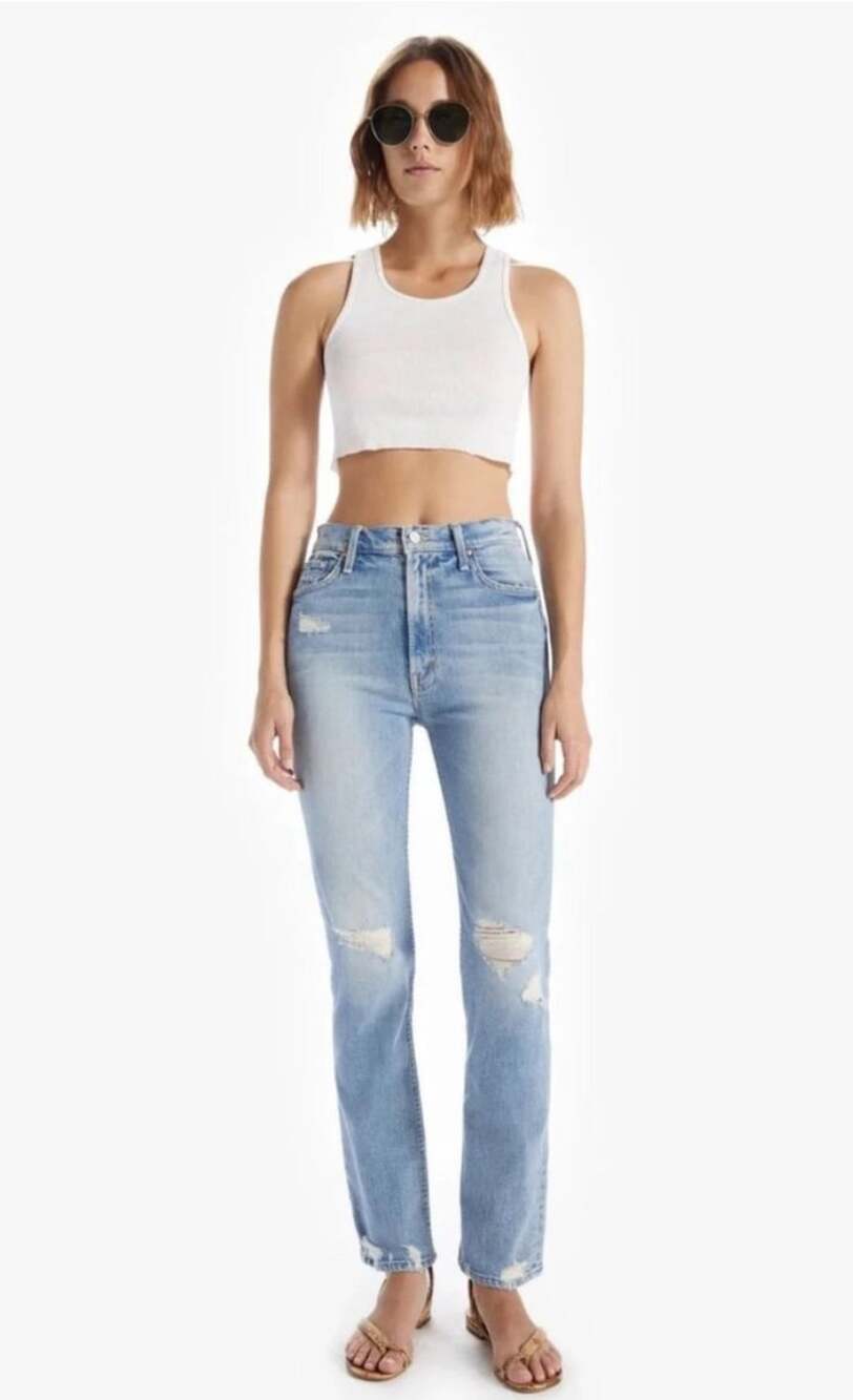 Mother Superior Denim The High Waisted Rider Skimp Jeans Size 28
